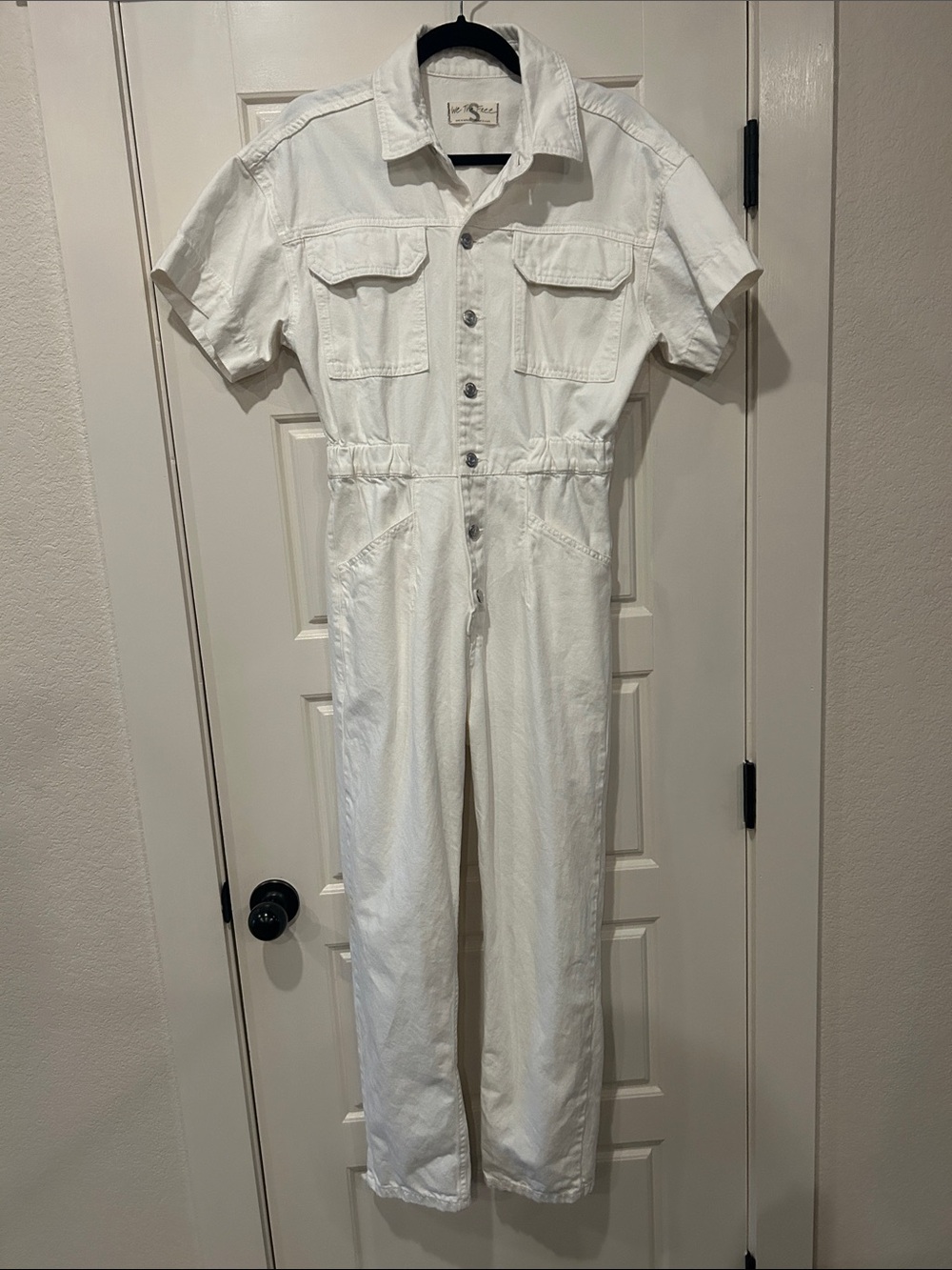 We The Free White Denim Coveralls